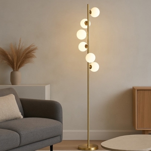 Lampada da terra moderna oro per salotto