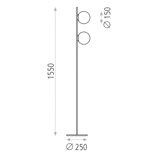 Lampada da terra per soggiorno moderno led 10w 3000k
