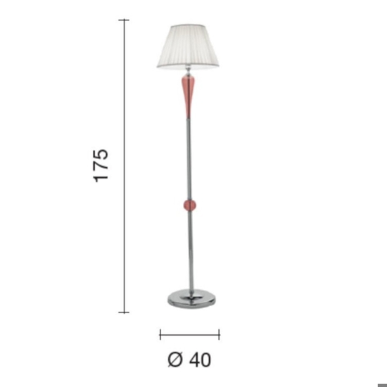 Lampada da terra classica vetro ambra per salotto