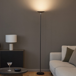 Lampada moderna led 18w 3000k nera febe perenz illuminazione
