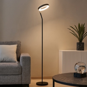 Marghera z eglo piantana nera led rgb 2700k a 6500k gestione da remoto