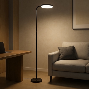 Piantana led nera moderna moderna luce orientabile