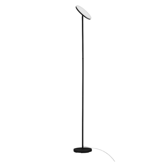 Lampada da terra 30w 3000k nera parabola orientabile dimmerabile