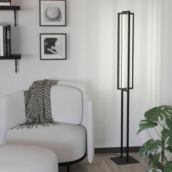 Eglo siberia lampada da terra moderna led 34w da 3000k a 6500k con telecomando