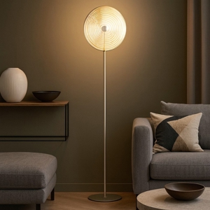 Visualizza i dettagli per Piantana da terra moderna ondaluce jokey vetro ambra led 3000k Piantana da terra moderna ondaluce jokey vetro ambra led 3000k