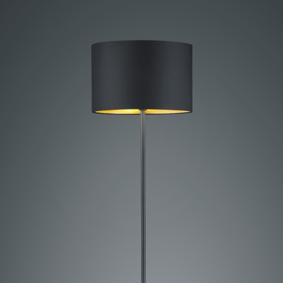 Lampada da terra nera dal design moderno minimale