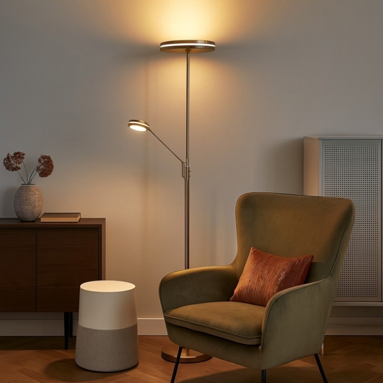 Lampada da terra oro moderna led da 2700k a 4000k orientabile Lampada da terra oro moderna led da 2700k a 4000k orientabile