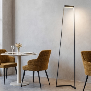 Piantana da terra design squadrato nero led 3000w dimmerabile