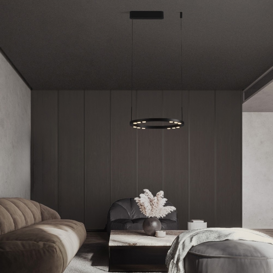 Lampadario da cucina minimal con 12 luci led 3000k dimmerabili