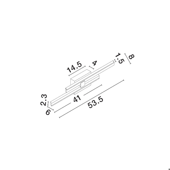 Applique da parete minimal colore oro led 3200k dimmerabile