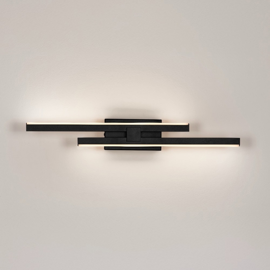 Appplique da parete nero design moderno 3200k