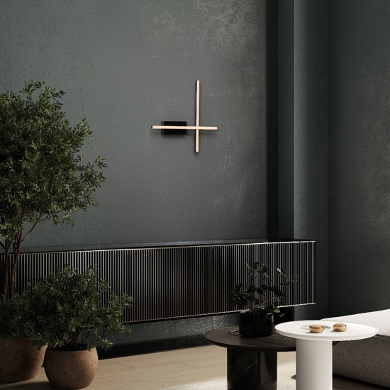 Applique da parete nero moderno led 3200k