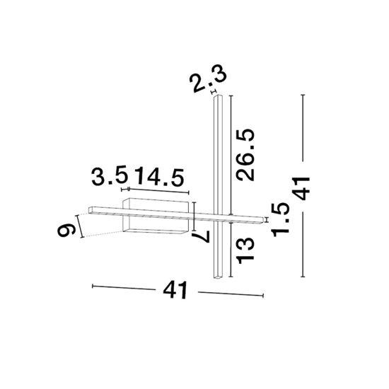 Applique da parete bianco design minimal led 3200k