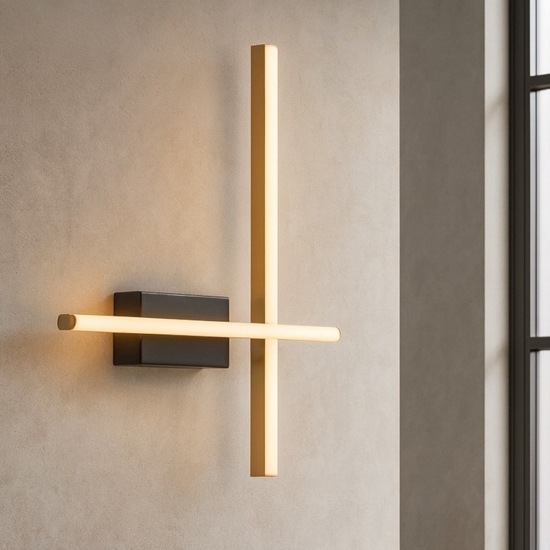 Applique da parete colore oro design minimal led 3200k dimmerabile