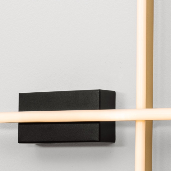 Applique da parete colore oro design minimal led 3200k dimmerabile