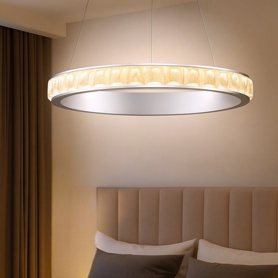 Lampadario per camera da letto effetto cristallo led 3000k