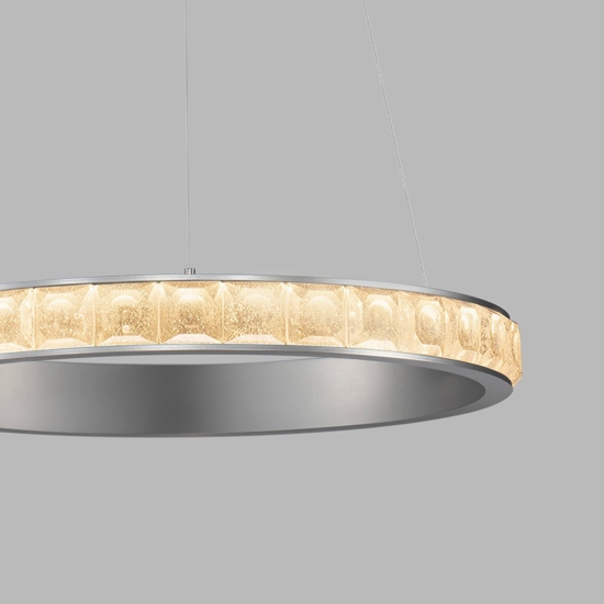 Lampadario per camera da letto effetto cristallo led 3000k