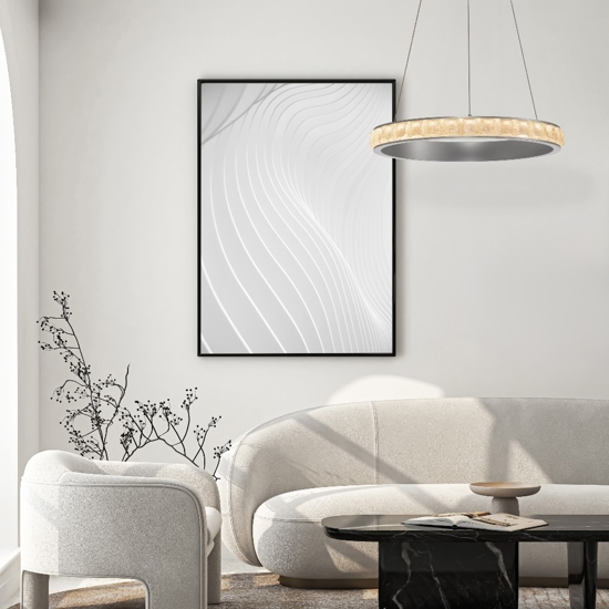 Lampadario per camera da letto effetto cristallo led 3000k