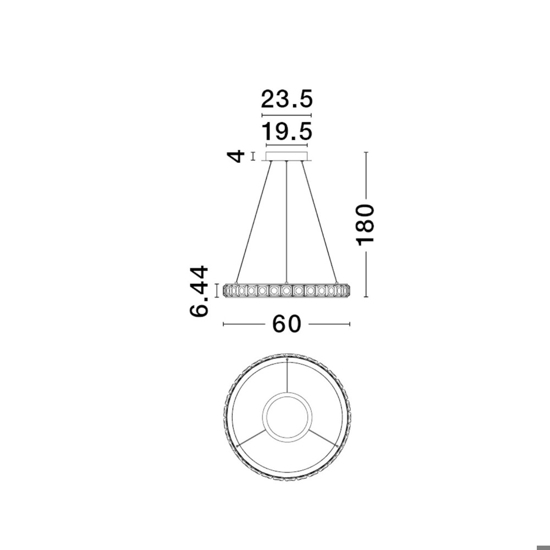 Lampadario per camera da letto effetto cristallo led 3000k