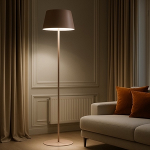 Linea light delfi lampada da terra led 2700k metallo pesca