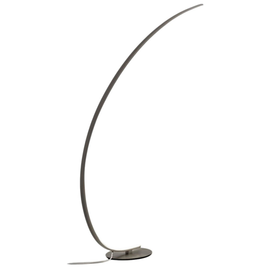 Lampada ad arco da terra moderna iole titanio gea luce led 30w 3000k