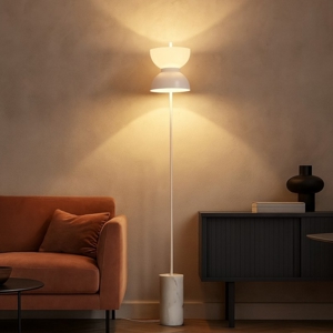 Visualizza i dettagli per Lampada da terra moderna maytoni kyoto led 3000k base in marmo bianco h145 cm Lampada da terra moderna maytoni kyoto led 3000k base in marmo bianco h145 cm