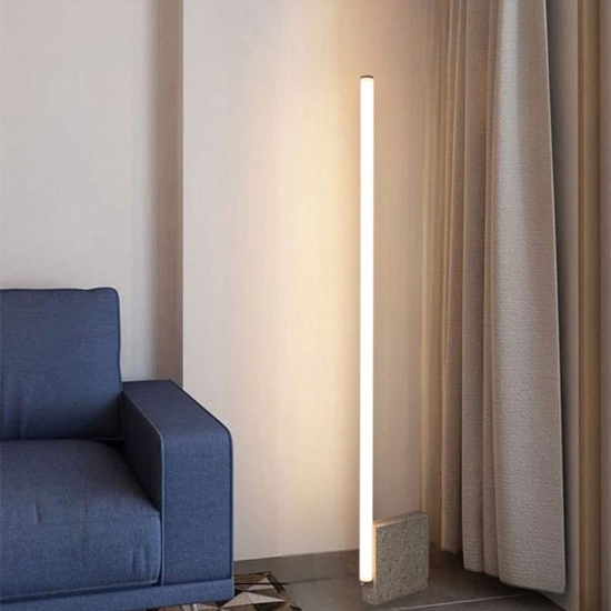 Lampada da terra moderna solid maytoni led 3000k con base in cemento