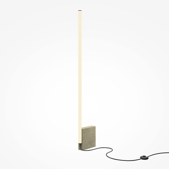 Lampada da terra moderna solid maytoni led 3000k con base in cemento