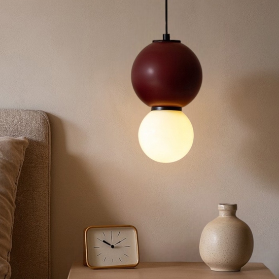 Lampada a sospensione per comodino diametro 15cm led 3000k