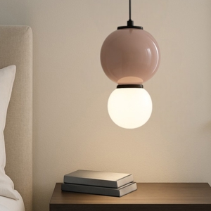Visualizza i dettagli per Lampada a sospensione in porcellana per comodino diametro 15cm led 3000k Lampada a sospensione in porcellana per comodino diametro 15cm led 3000k