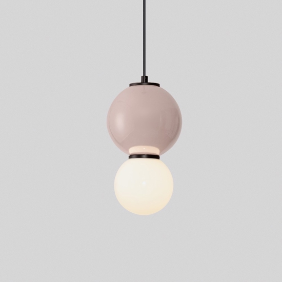 Lampada a sospensione in porcellana per comodino diametro 15cm led 3000k