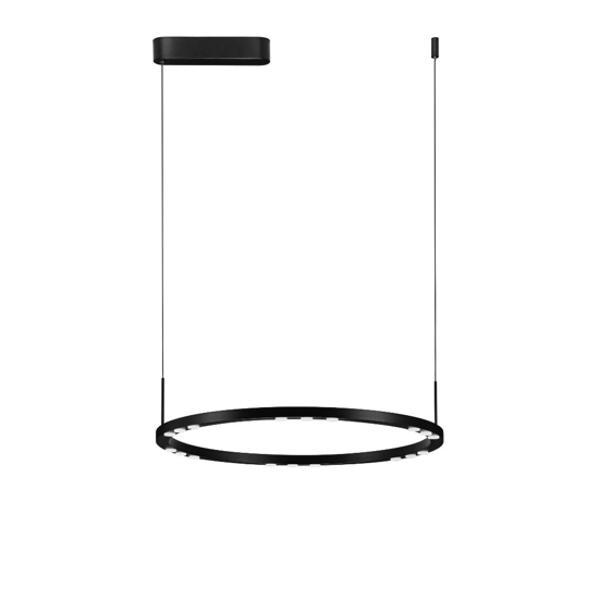 Lampadario moderno nero rotondo led 3000k