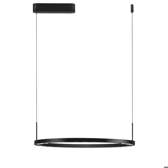 Lampadario moderno nero rotondo led 3000k