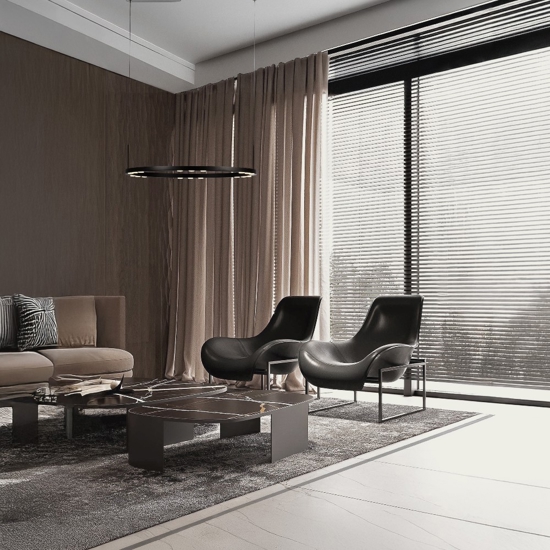 Lampadario moderno nero rotondo led 3000k