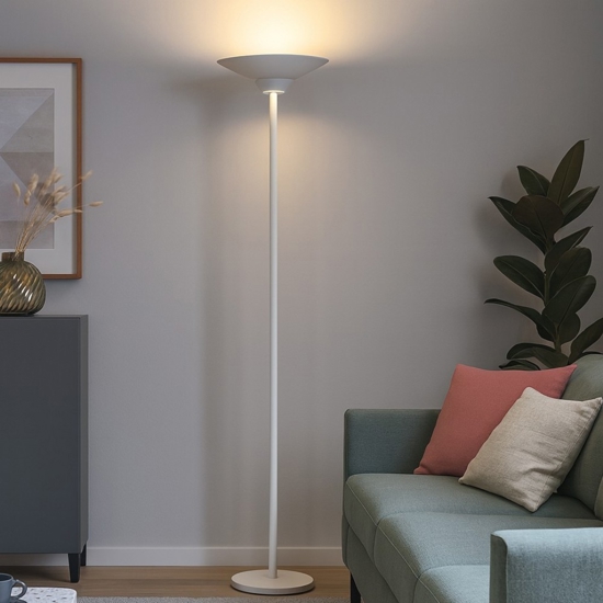 Gea luce ypsilon lampada da terra bianca led 3000k moderna Gea luce ypsilon lampada da terra bianca led 3000k moderna