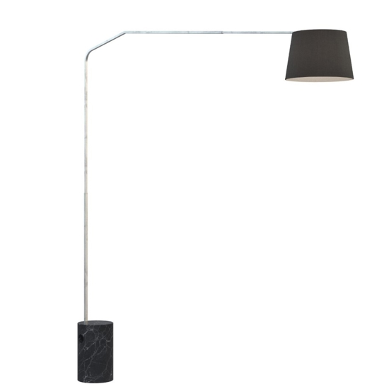 Toplight slope lampada ad arco base di marmo nero