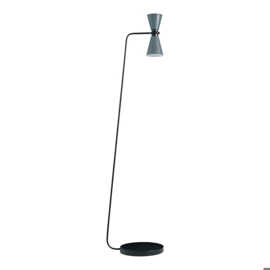 Lampada da terra dimmerabile grigio miloox graal 2 luci
