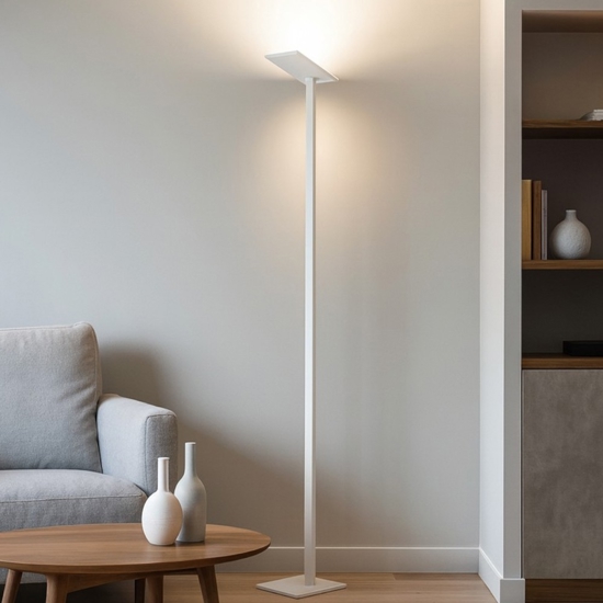 Lampada da terra per ufficio perenz quadra bianca led cct dimmerabile