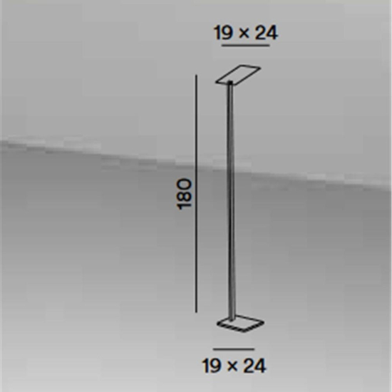 Lampada da terra per ufficio perenz quadra bianca led cct dimmerabile