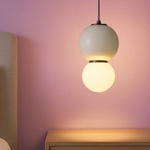 Visualizza i dettagli per Lampada a sospensione grigia per comodino diametro 15cm led 3000k Lampada a sospensione grigia per comodino diametro 15cm led 3000k