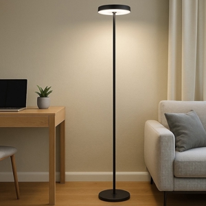 Lampada da terra moderna led 3000k nera h170 cm