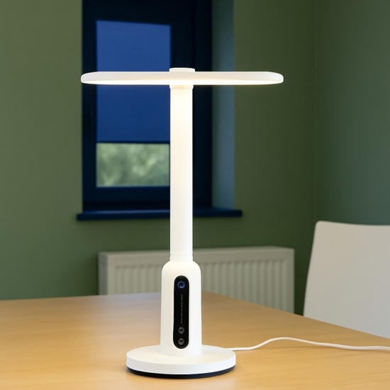 Lampada da tavolo orientabile bianca led 4000k touch