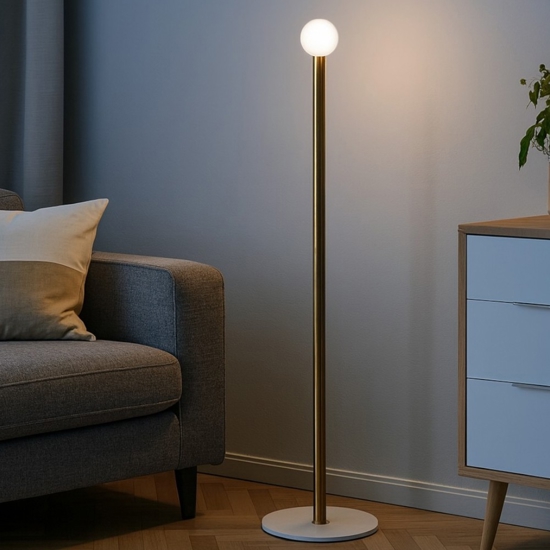 Piantana moderna oro linea light birba fl h165 cm