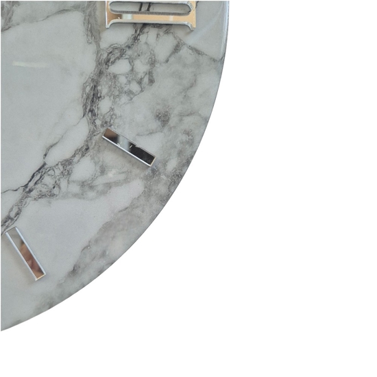 Orologio 100cm grande da muro tondo effetto particolare marmo