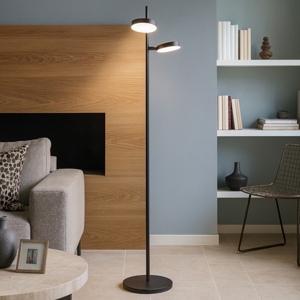 Visualizza i dettagli per Maytoni lampada da terra moderna fad led 3000k due luci orientabili Maytoni lampada da terra moderna fad led 3000k due luci orientabili