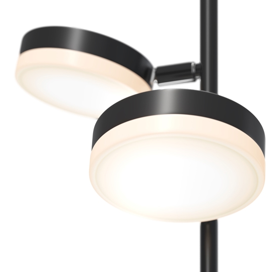 Maytoni lampada da terra moderna fad led 3000k due luci orientabili