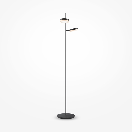 Maytoni lampada da terra moderna fad led 3000k due luci orientabili