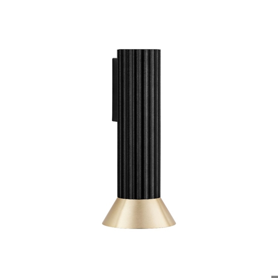 Applique da parete moderno scalanato colore nero e oro