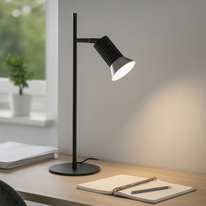 Lampada da tavolo nera orientabile minimal