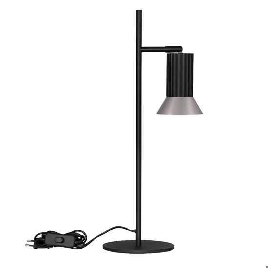 Lampada da tavolo nera orientabile minimal